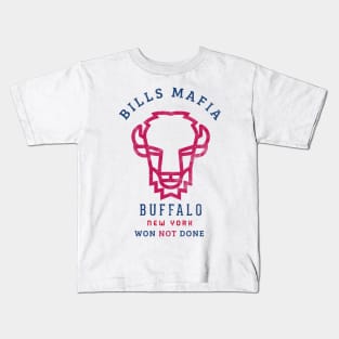 New York Buffalo NFL Bills Mafia Won Not Done Kids T-Shirt